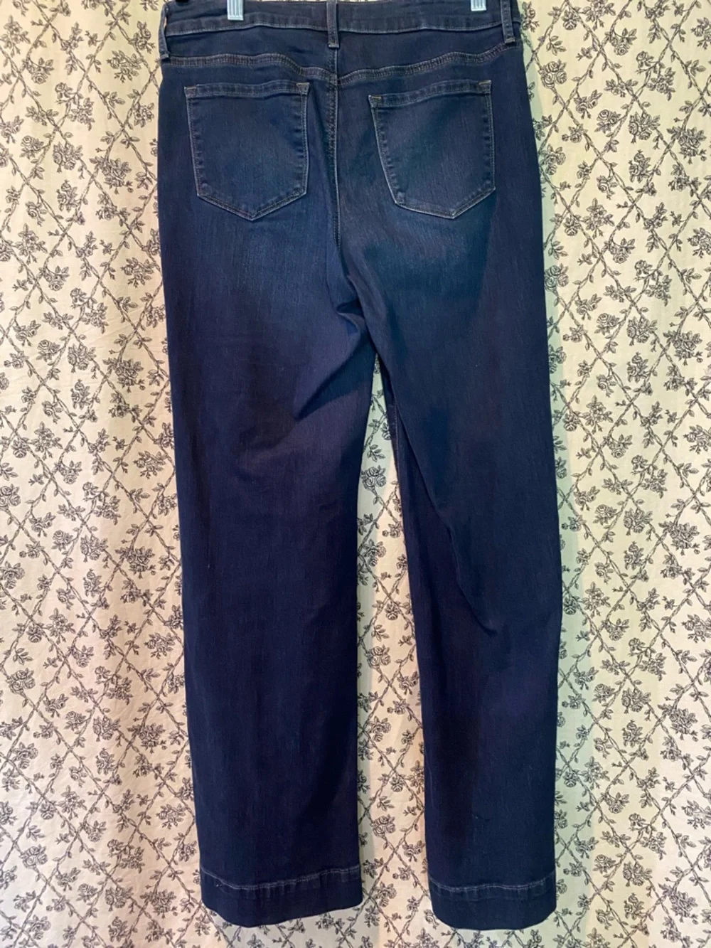 NYDJ Dark Blue Wide Leg Jeans - Picture 2 of 5